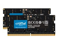 Crucial - DDR5 - sett - 32 GB: 2 x 16 GB - SO DIMM 262-pin - 4800 MT/s / PC5-38400 - CL40 - 1.1 V - ikke-bufret - ikke-ECC CT2K16G48C40S5