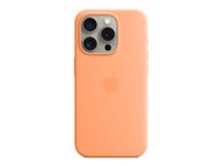 Apple - Baksidedeksel for mobiltelefon - MagSafe-samsvar - silikon - oransjesorbet - for iPhone 15 Pro MT1H3ZM/A