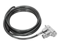 Targus DEFCON Ultimate - Sikkerhetskabellås - universalnøkkel, med justerbart låsehode - sølv - 2 m ASP95GL