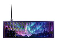 CHERRY XTRFY K5V2 - Tastatur - 65% - compact - belyst - USB - QWERTY - USA - tastsvitsj: CHERRY MX Northern Light - blå - med GP6 Northern Light XL mousepad JB-0100US-0011