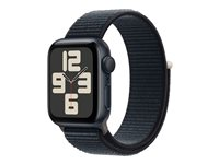 Apple Watch SE (GPS) - 2. generasjon - 40 mm - midnattsaluminium - smartklokke med sportssløyfe - vevet nylon - midnatt - håndleddstørrelse: 145-220 mm - 32 GB - Wi-Fi, Bluetooth - 26.4 g MRE03DH/A
