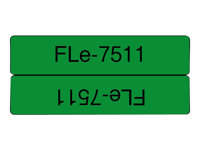 Brother - Polyester - sort på grønt - 21 x 45 mm 72 etikett(er) (1 rull(er) x 72) stanseskårne etiketter - for P-Touch PT-D800W, PT-P900W, PT-P950NW FLE7511