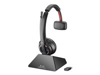 Poly Savi 8210-M Office - Savi 8200 series - hodesett - on-ear - DECT / Bluetooth - trådløs - svart 8D3J8AA#ABB
