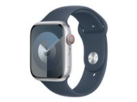 Apple - Bånd for smart armbåndsur - 45 mm - M/L (passer håndledd på 160 - 210 mm) - stormblå MT3R3ZM/A
