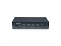 StarTech.com 4-Port DisplayPort KVM Switch, 4K 60Hz, TAA Compliant - KVM / lyd / USB-svitsj - 4 x KVM/lyd/USB - 1 lokalbruker - stasjonær - TAA-samsvar P4AD122-KVM-SWITCH
