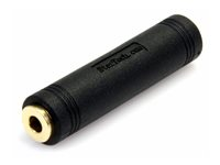 StarTech.com 3.5mm Female to Female Coupler - 3.5mm Audio Coupler - Gold Plated Connectors - Female/Female - Aux Cord Adapter (GCAUD3535FF) - Audiokopling - mini-phone stereo 3.5 mm hunn til mini-phone stereo 3.5 mm hunn - svart - for P/N: MU15MMS, MU6MMS, SV231QDVIUA, SV231TDVIUA, SV431DL2DU3A, SV431TDVIUA GCAUD3535FF