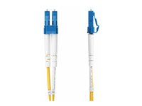StarTech.com 5m (16.4ft) LC to LC (UPC) OS2 Single Mode Duplex Fiber Optic Cable, 9/125µm, Laser Optimized, 10G, Bend Insensitive, Low Insertion Loss - LSZH Fiber Patch Cord (SMDOS2LCLC5M) - Koblingskabel - LC/UPC-enkeltmodus (hann) til LC/UPC-enkeltmodus (hann) - 5 m - 5 m - 2 mm - fiberoptisk - dupleks - 9 / 125 micron - OS1/OS2 - halogenfri, passiv - gul SMDOS2LCLC5M