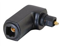 C2G Velocity - Rettvinklet adapter - TOSLINK hann til TOSLINK hunn - svart 80327
