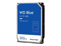 WD Blue - Harddisk - 500 GB - intern - 3.5" - SATA 6Gb/s - 5400 rpm - buffer: 64 MB WD5000AZRZ