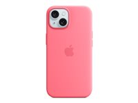 Apple - Baksidedeksel for mobiltelefon - MagSafe-samsvar - silikon - rosa - for iPhone 15 MWN93ZM/A