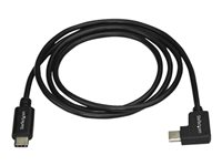 StarTech.com Right Angle USB-C Cable - 1m / 3 ft - Reversible - M/M - USB Type C Cable - USB-C Charge Cable - USB C to USB C Cable (USB2CC1MR) - USB-kabel - USB-C (hann) rett til USB-C (hann) rettvinklet - USB 2.0 - 1 m - svart - for P/N: DKT30CHD USB2CC1MR