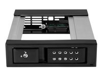 StarTech.com 5.25" to 3.5" Trayless Hard Drive Hot Swap Bay - Removable Hard Drive Bay for 3.5" SATA/SAS Drives - Aluminum (HSB1SATSASBA) - Uttagbar harddiskramme - fra 5,25" til 3,5" - for P/N: 25SATSAS35HD HSB1SATSASBA