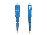 StarTech.com 2m (6.6ft) LC to SC (UPC) OS2 Single Mode Simplex Fiber Optic Cable, 9/125µm, Laser Optimized, 40G/100G, Bend Insensitive, Low Insertion Loss - LSZH Fiber Patch Cord (SPSMLCSC-OS2-2M) - Koblingskabel - LC/UPC-enkeltmodus (hann) til SC/UPC-enkeltmodus (hann) - 2 m - 2 mm - fiberoptisk - simpleks - 9 / 125 micron - OS1/OS2 - halogenfri, toretnings, passiv - gul SPSMLCSC-OS2-2M