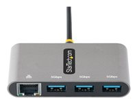 StarTech.com 3-Port USB-C Hub with Ethernet, 3x USB-A Ports, Gigabit Ethernet, USB 3.0 5Gbps, Bus-Powered, USB Type-C Hub w/ GbE and 1ft/30cm Long Cable, Portable USB-C to USB-A Laptop Hub - USB Expansion Hub (HB30C3A1GEA2) - Hub - 3 x SuperSpeed USB 3.0 + 1 x 10/100/1000 - stasjonær HB30C3A1GEA2