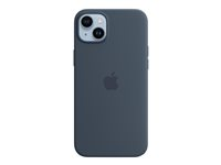 Apple - Baksidedeksel for mobiltelefon - MagSafe-samsvar - silikon - stormblå - for iPhone 14 Plus MPT53ZM/A
