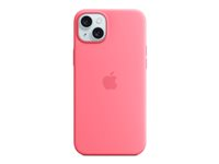 Apple - Baksidedeksel for mobiltelefon - MagSafe-samsvar - silikon - rosa - for iPhone 15 Plus MWNE3ZM/A