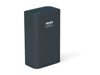 PORT Connect - Strømbank - 26800 mAh - 99 Wh - 65 watt - 3.25 A - QC, PD - 4 utgangskontakter (2 x USB-C, 2 x USB) - på kabel: USB-A 907004