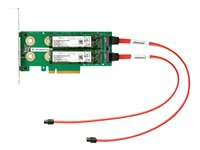 HPE Universal SATA HHHL M.2 Kit - Grensesnittsadapter - M.2 - M.2 Card - PCIe - for ProLiant DL20 Gen10, DL325 Gen10, DL345 Gen10, DL360 Gen10 878783-B21