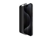 Belkin ScreenForce Pro - Skjermbeskyttelse for mobiltelefon - glass - med personvernsfilter - for Apple iPhone 15 Pro Max SFA110EC