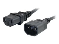 C2G Computer Power Cord Extension - Strømforlengelseskabel - power IEC 60320 C13 til IEC 60320 C14 - AC 250 V - 0.5 m 88501