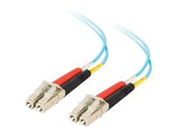 C2G LC-LC 10Gb 50/125 OM3 Duplex Multimode PVC Fiber Optic Cable (LSZH) - Nettverkskabel - LC multimodus (hann) til LC multimodus (hann) - 30 m - 30 m - fiberoptisk - dupleks - 50 / 125 mikroner - OM3 - halogenfri - akvamarin 85557