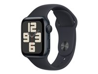 Apple Watch SE (GPS) - 2. generasjon - 40 mm - midnattsaluminium - smartklokke med sportsbånd - fluorelastomer - midnatt - båndbredde: M/L - 32 GB - Wi-Fi, Bluetooth - 26.4 g MR9Y3DH/A