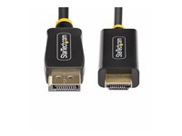 StarTech.com 3.3ft (1m) DisplayPort to HDMI Adapter Cable, 4K 60Hz with HDR, DP to HDMI 2.0b, Active Video Converter, DisplayPort Desktop to HDMI Monitor, M/M - DisplayPort to HDMI Cord (3F-DP-HDMI-4K60-HDR) - Adapterkabel - DisplayPort hann til HDMI hann - 1 m - svart - 4K 60Hz støtte, HDR-støtte 3F-DP-HDMI-4K60-HDR