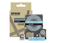 Epson LabelWorks LK-4LAS - Grått på blått - Rull (1,2 cm x 8 m) 1 kassett(er) hengeboks - tapepatron - for LabelWorks LW-C410, LW-C610 C53S672106