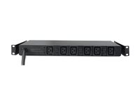 APC Basic Rack PDU - Strømfordelingslist (kan monteres i rack) - AC 208 V - 3-faset - inngang: Hubbell CS8365C - utgangskontakter: 6 (IEC 60320 C19) - 1U - 2.4 m kabel - for P/N: SCL500RM1U, SMX2KR2UX145, SMX3KR2UNCX145, SRTL5KRM2UI-HW, SRTL5KTF, SRYL15K20RMXLT AP7516