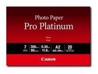 Canon Pro Platinum PT-101 - Høyblank - 300 mikroner - A2 (420 x 594 mm) - 300 g/m² - 20 ark fotopapir 2768B067