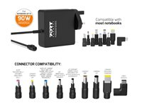 PORT Connect - Strømadapter - universal - AC 100-240 V - 90 watt - Storbritannia 900007B-UK