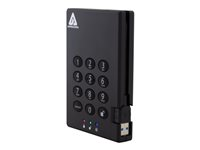Apricorn Aegis Padlock 3.0 - Harddisk - kryptert - 2 TB - ekstern (bærbar) - USB 3.2 Gen 1 - 5400 rpm - buffer: 8 MB - FIPS 197, 256-bit AES-XTS 4ZP1P31363