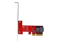StarTech.com 4-Lane PCI Express to SFF-8643 Adapter for PCIe NVMe U.2 SSD - U.2 2.5" NVMe SSD Adapter (PEX4SFF8643) - Grensesnittsadapter - 2.5" - Expansion Slot to U.2 - SAS 12Gb/s - PCIe x4 - rød PEX4SFF8643