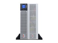 APC Easy UPS On-Line - UPS (rackmonterbar/ekstern) - forlenget driftstid, hardwired utgang (1P+N+E), intelligent kortspor, med skinnekit - AC 230 V - 6 kW - 6000 VA - litiumion - RS-232, USB, RJ-11, RJ-45 - 5U - svart, sølv (foran ramme) - for P/N: AP9544, SRVSMB001, VGL9901I SRVL6KRILRK
