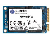 Kingston KC600 - SSD - kryptert - 1024 GB - intern - mSATA - SATA 6Gb/s - 256-bit AES - Self-Encrypting Drive (SED), TCG Opal Encryption SKC600MS/1024G