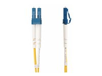 StarTech.com 5m (15ft) LC to SC (UPC) OS2 Single Mode Duplex Fiber Optic Cable, 9/125µm, Laser Optimized, 10G, Bend Insensitive, Low Insertion Loss - LSZH Fiber Patch Cord (SMLCSC-OS2-5M) - Koblingskabel - LC/UPC-enkeltmodus (hann) til SC/UPC-enkeltmodus (hann) - 5 m - 2 mm - fiberoptisk - dupleks - 9 / 125 micron - OS1/OS2 - up to 10 Gbps data transfer rate, halogenfri, passiv - gul SMLCSC-OS2-5M
