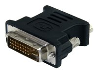 StarTech.com DVI to VGA Cable Adapter - Black - M/F - DVI-I to VGA Converter Adapter (DVIVGAMFBK) - VGA-adapter - DVI-I (hann) til HD-15 (VGA) (hunn) - formstøpt, tommelskruer - svart DVIVGAMFBK