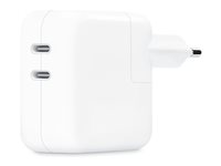 Apple - Strømadapter - 35 watt - 2 utgangskontakter (24 pin USB-C) MW2K3ZM/A
