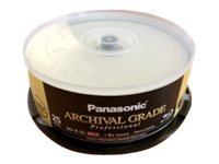 Panasonic ARCHIVAL GRADE Professional - 25 x BD-R - 50 GB 6x - blekkstråleskrivbar overflate, skrivbar innerring - spindel (en pakke 4) - for Discproducer PP-100, PP-100AP, PP-100N, PP-100NS, PP-50, PP-50BD 5129569