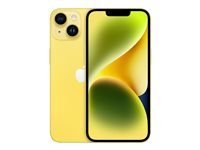 Apple iPhone 14 - 5G smartphone - dobbelt-SIM / Internminne 256 GB - OLED-display - 6.1" - 2532 x 1170 piksler - 2x bakkameraer 12 MP, 12 MP - front camera 12 MP - gul MR3Y3QN/A