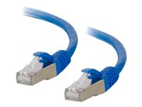 C2G Cat6a Booted Shielded (STP) Network Patch Cable - Koblingskabel - RJ-45 (hann) til RJ-45 (hann) - 15 m - STP - CAT 6a - formstøpt, uten hindringer, flertrådet - blå 89928