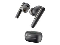 Poly Voyager Free 60+ UC M - True wireless-hodetelefoner med mikrofon - i øret - Bluetooth - aktiv støydemping - USB-A via Bluetooth-adapter - karbon sort - Certified for Microsoft Teams 7Y8G9AA