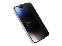 OtterBox Amplify Privacy Guard - Skjermbeskyttelse for mobiltelefon - glass - med personvernsfilter - for Apple iPhone 14 Pro 77-88990