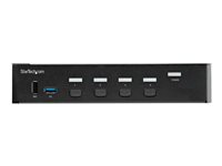 StarTech.com 4 Port HDMI KVM Switch, Single Monitor 4K 60Hz Ultra HD HDR, Desktop HDMI 2.0 KVM Switch with 2 Port USB 3.0 Hub (5Gbps) & 4x USB 2.0 HID Ports, Audio, Hotkey Switching, TAA - KVM with Fast Switching - KVM / lydsvitsj - 4 x KVM/lyd - 1 lokalbruker - stasjonær, rackmonterbar - TAA-samsvar SV431HU34K6
