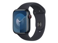 Apple - Bånd for smart armbåndsur - 45 mm - M/L (passer håndledd på 160 - 210 mm) - midnatt MT3F3ZM/A