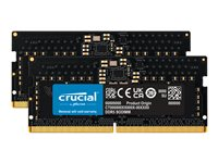 Crucial - DDR5 - sett - 16 GB: 2 x 8 GB - SO DIMM 262-pin - 4800 MT/s / PC5-38400 - CL40 - 1.1 V - ikke-bufret - ikke-ECC CT2K8G48C40S5