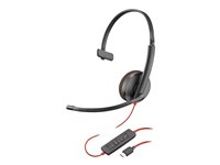 Poly Blackwire C3210 - Blackwire 3200 Series - hodesett - on-ear - kablet - USB-C - svart - Skype Certified, Avaya Certified, Cisco Jabber Certified 77R26A6