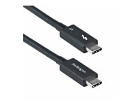 StarTech.com 3ft (1m) Thunderbolt 5 Cable, 80Gbps/120Gbps, Certified - Thunderbolt-kabel - Thunderbolt 5 (hann) til Thunderbolt 5 (hann) - USB4 / Thunderbolt 3 / Thunderbolt 4 / Thunderbolt 5 / DisplayPort 2.1 - 1 m - passiv, 4K-støtte, 8K-støtte, USB Power Delivery (240 W) - svart TBLT5MM1M240W