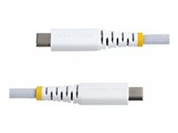 StarTech.com - USB-kabel - USB-C (hann) til USB-C (hann) - USB 2.0 - 3 A - 3 m - USB Power Delivery (60W) - hvit USB2CC3MNCBRWH