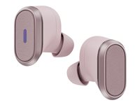 Logitech Zone True Wireless - True wireless-hodetelefoner med mikrofon - i øret - Bluetooth - aktiv støydemping - rosa 985-001090